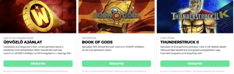 Energy Casino bónusz